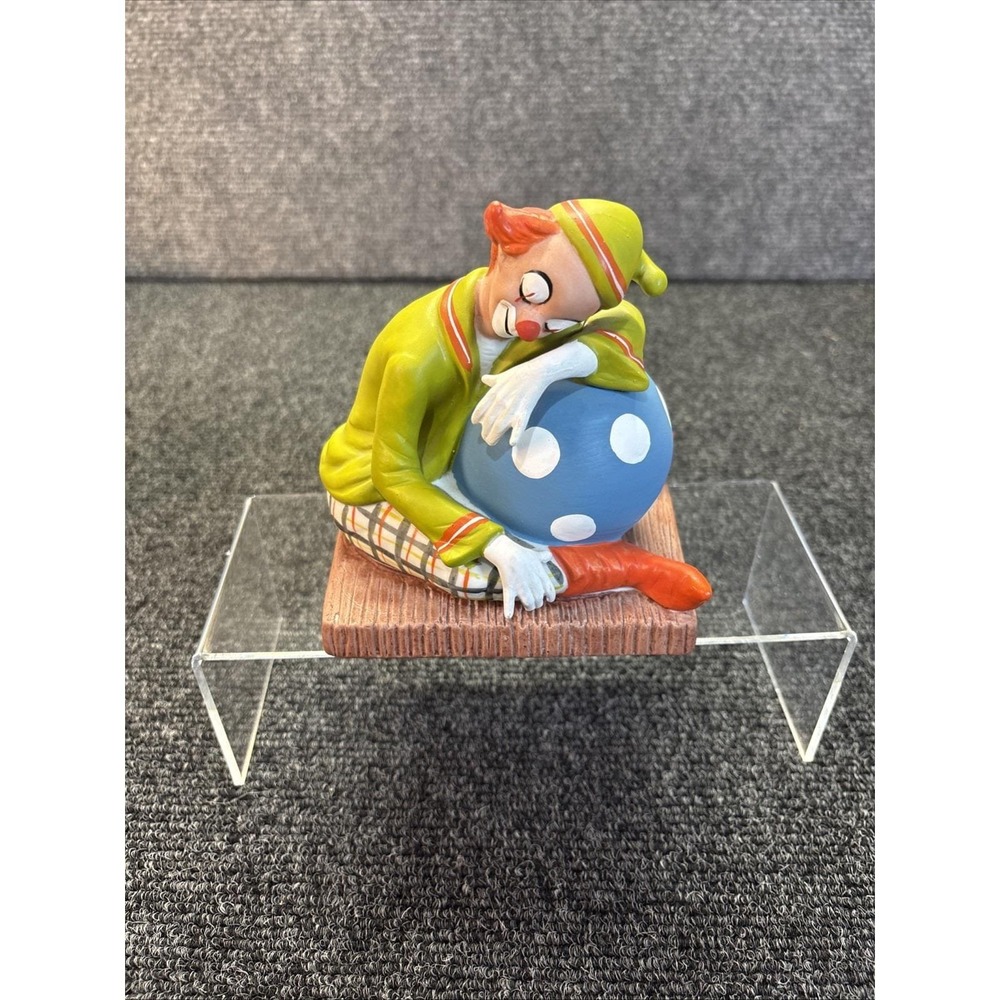 Vtg~1970s The Toscany Collection~Clown Porcelain Spotted Ball Japan Sleeping
